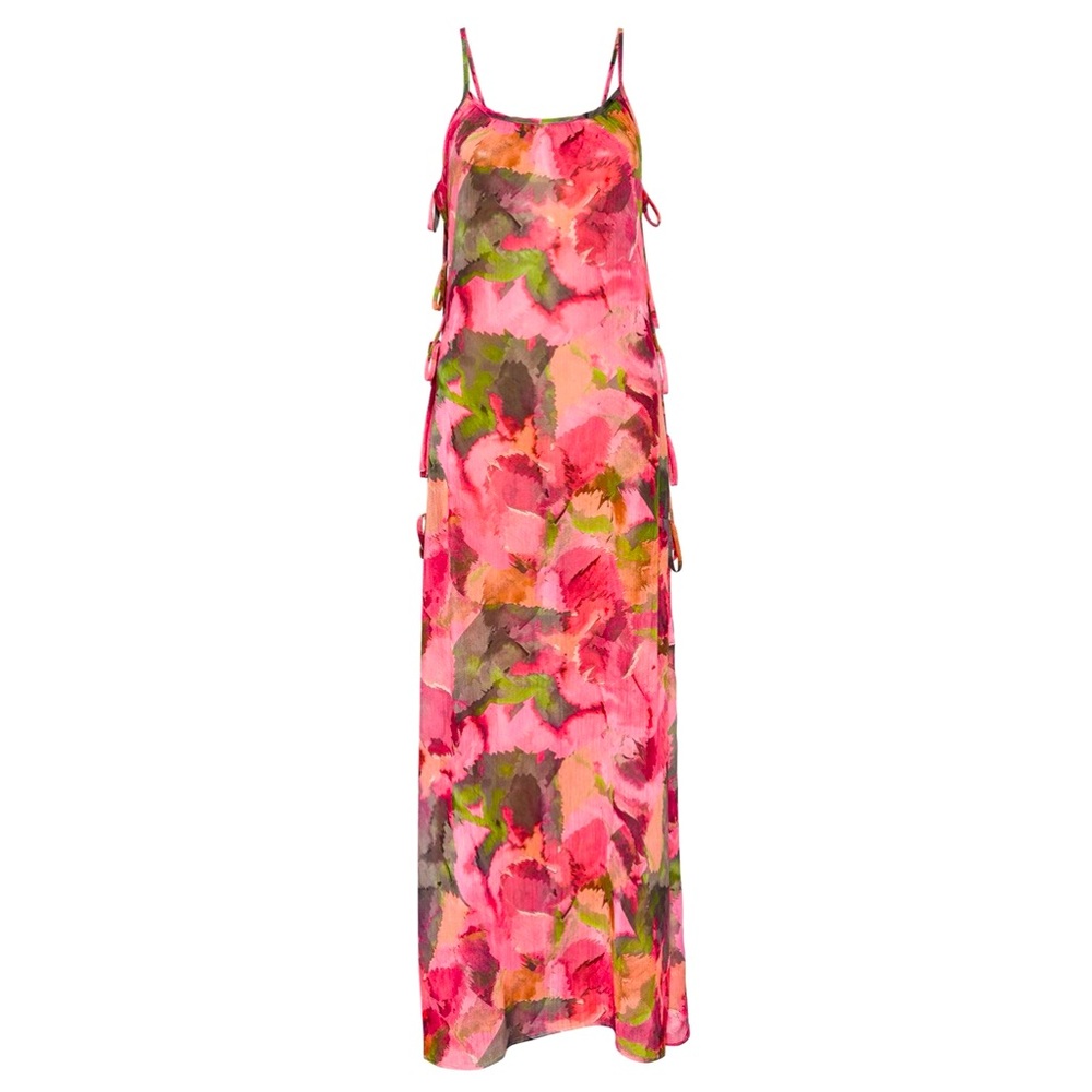 NWT MISA Salome Long Top with Cut Out Ties Size XL